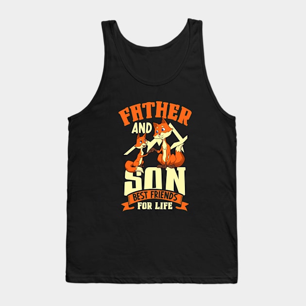 Friends for life - father and son Tank Top by Modern Medieval Design